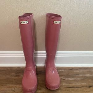 Hunter rain boots for sale light pink.